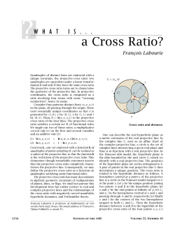 a Cross Ratio?