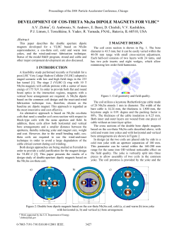 Development of Cos-Theta Nb3Sn Dipole Magnets for