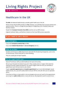 healthcare rights - Law Centres Network