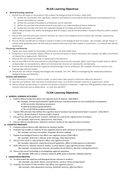 BLOA, CLOA, SLOA Learning Objectives PDF