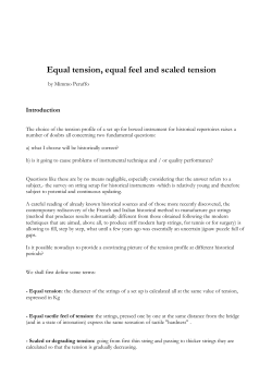 Equal tension, equal feel and scaled tension