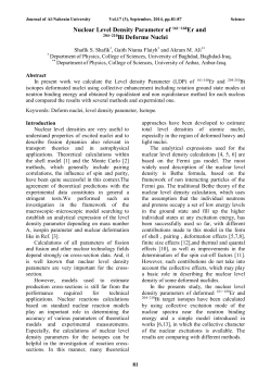 Nuclear Level Density Parameter of Er and Bi Deforme Nuclei