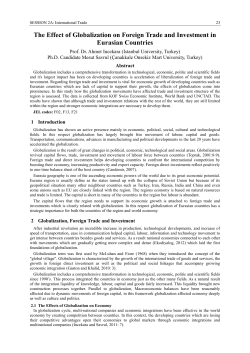 The Effect of Globalization on Foreign Trade and Investment in