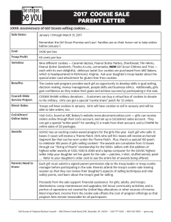 Parent Letter - Girl Scouts of Virginia Skyline