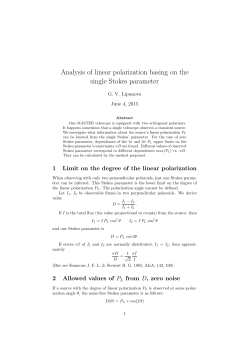 Analysis of linear polarization basing on the single Stokes - X-Ray
