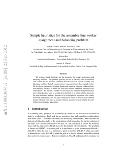 Simple heuristics for the assembly line worker assignment and