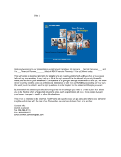 Financial Planning RBC - PEI Union Of Public Sector Employees