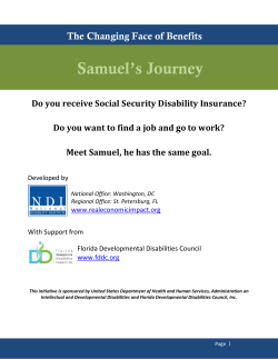 Samuel`s Journey - Florida Developmental Disabilities Council