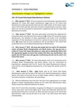 APPENDIX II &ndash; SCRUTINEERING - International Canoe Federation