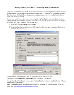 Setting Up a GroupWise Rule to Automatically Delete Your Sent