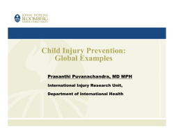 Child Injury Prevention: Global Examples
