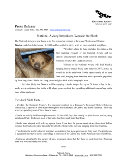 Press Release - Pittsburgh`s National Aviary