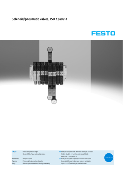Solenoid/pneumatic valves, ISO 15407-1