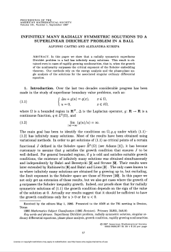 INFINITELY MANY RADIALLY SYMMETRIC SOLUTIONS TO A
