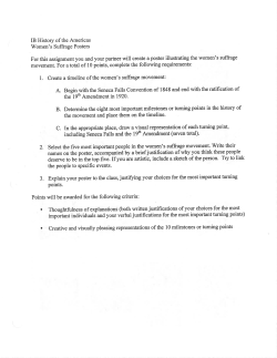 IB History of the Americas including Seneca Falls and the 19th