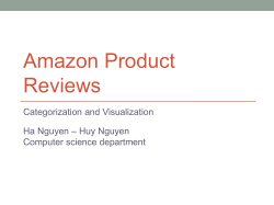 Amazon Product Reviews