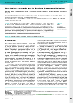 Homothallism: an umbrella term for describing diverse sexual