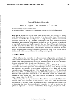 Root-Soil Mechanical Interaction