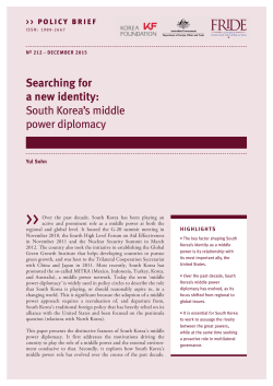 Searching for a new identity: South Korea`s middle power diplomacy