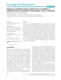 Embryonic lethality leads to hybrid male inviability in hybrids