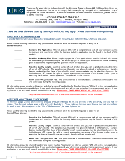 LICENSING RESOURCE GROUP LLC There are three different