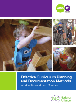 Effective Curriculum Planning and