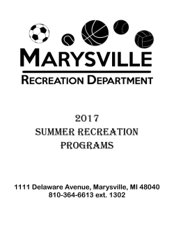 summer recreation brochure