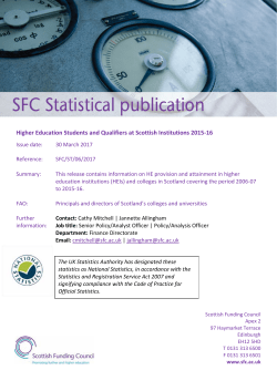 Section 1 - Scottish Funding Council