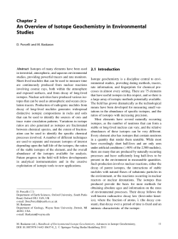 An Overview of Isotope Geochemistry in Environmental Studies