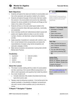 Teacher Notes PDF - TI Education