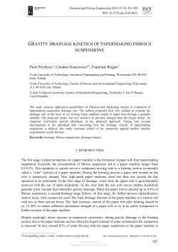 Gravity drainage kinetics of papermaking fibrous suspensions.