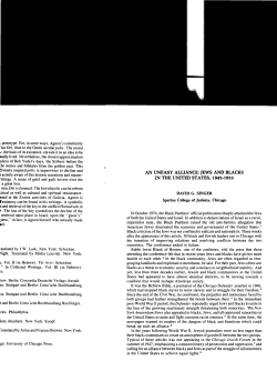 an uneasy alliance: jews and blacks in the united states, 1945·1953
