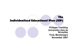 Individualized Educational Plan