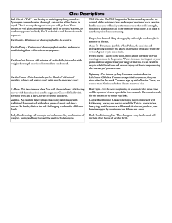 Class Descriptions - The Sports Club of West Bloomfield