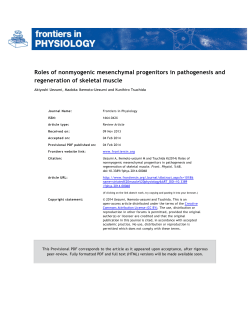 Roles of nonmyogenic mesenchymal progenitors in