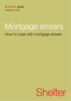 Shelter guide to Mortgage Arrears