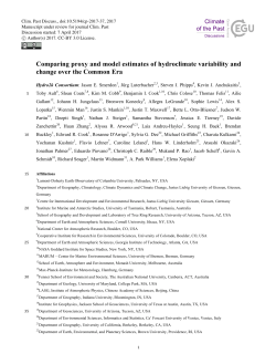 Comparing proxy and model estimates of hydroclimate variability