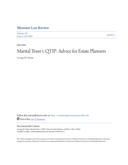 Marital Trust v. QTIP: Advice for Estate Planners