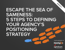 EsCApE thE sEA of sAmENEss: 5 stEps to DEfiNiNG Your