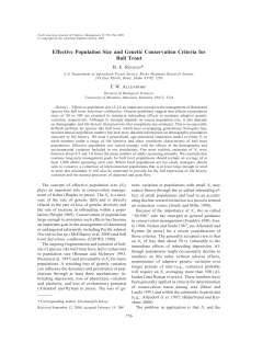 Effective Population Size and Genetic Conservation Criteria for Bull