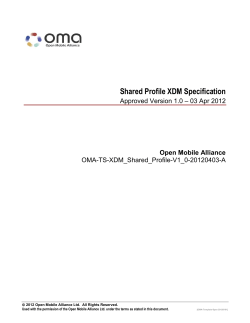 OMA Specification - Open Mobile Alliance