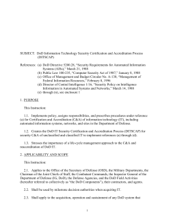 DoD Certification and Accreditation Process