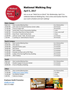 National Walking Day April 5, 2017