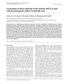 Association of three isoforms of the meiotic