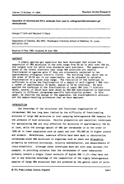 A simple agaroae-gel apparatus has been developed that allows the