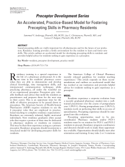 Preceptor Development Series