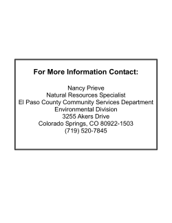 For More Information Contact