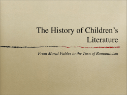 The History of Children`s Literature