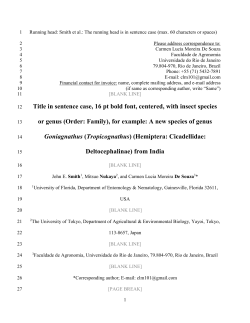 Title in sentence case, 16 pt bold font, centered