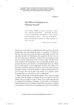 Mathematics without Apologies: Portrait of a Problematic Vocation